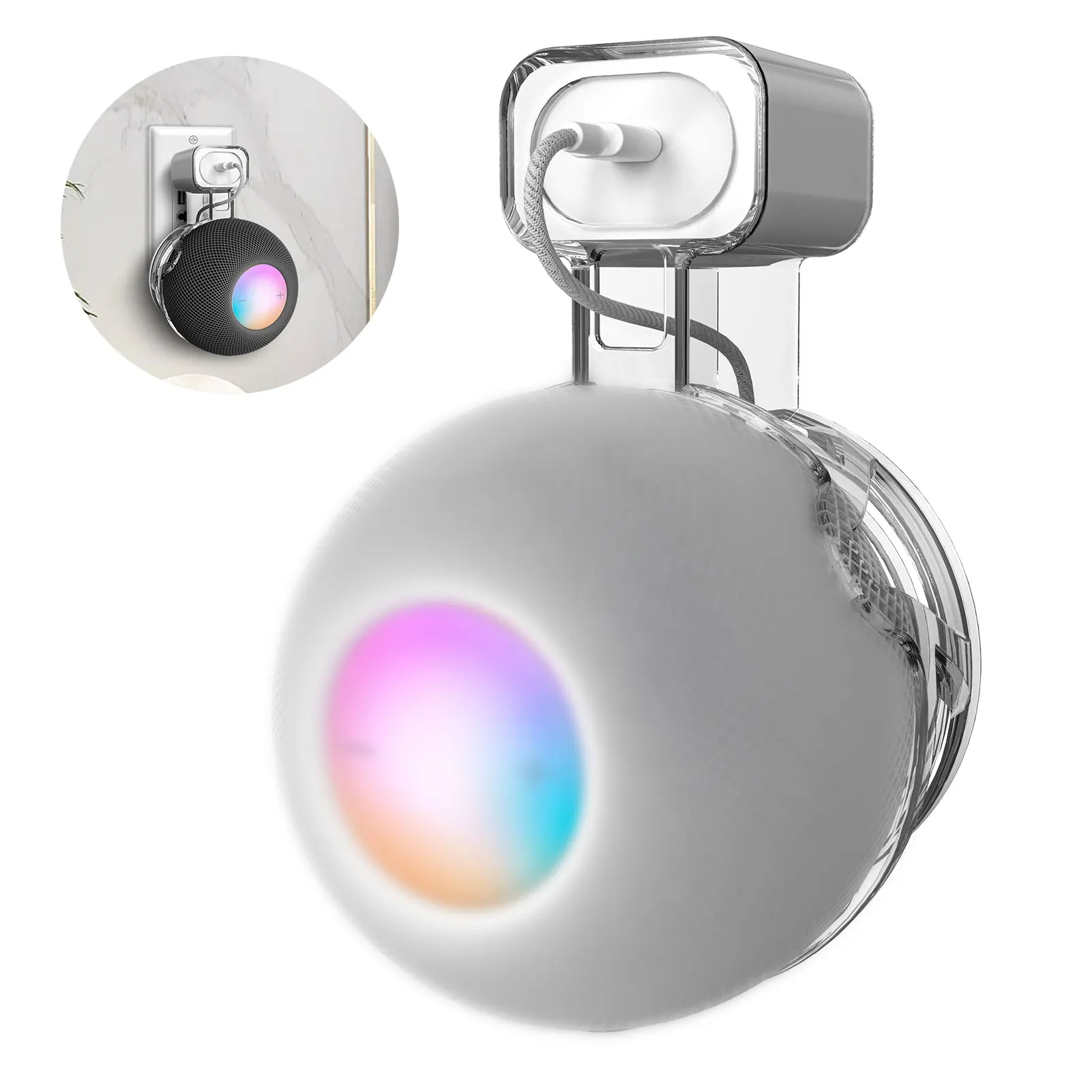 Formini Smart Speaker Outlet Supporto Per Montaggio A Parete Supporto Per Cavo Salvaspazio Forapplemini Staffa Senza Viti