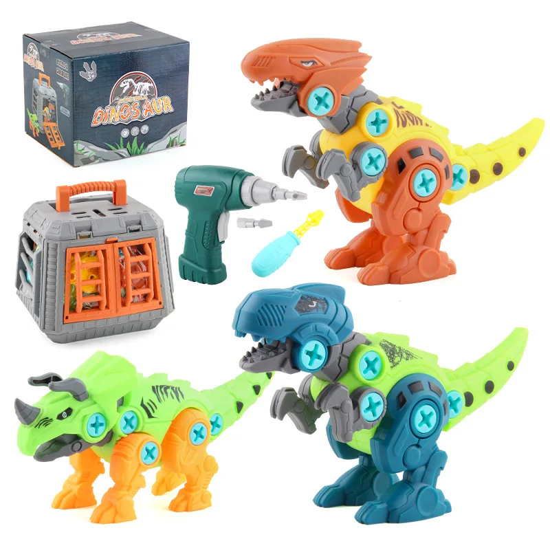 DIY Dinosaur Building Block Toys Assembly of Tyrannosaurus Rex with Mini Electric Drill Gift for Kids assemble toy dinosaur toy dinosaur building blocks building block toy