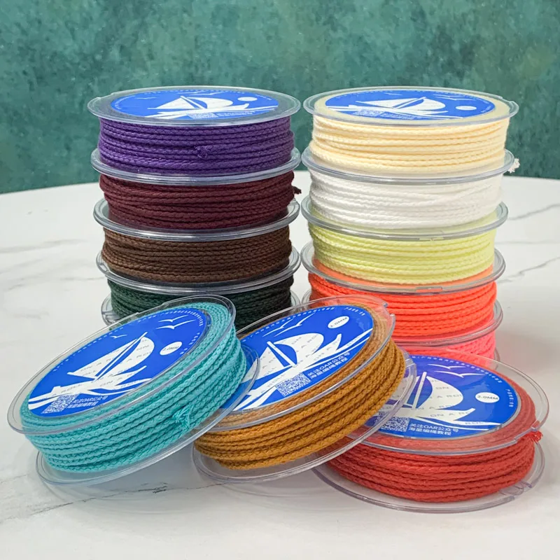 2mm Cotton Thread Solid Color Dragon scale Rope Cotton Rope Pendant Woven Rope Bracelet Hand Cords