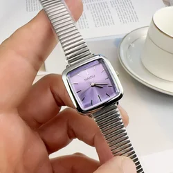 Elegant Retro Square Quartz Women's Watch - Luxury Steel Strap Wristwatch Gift (SLPL)