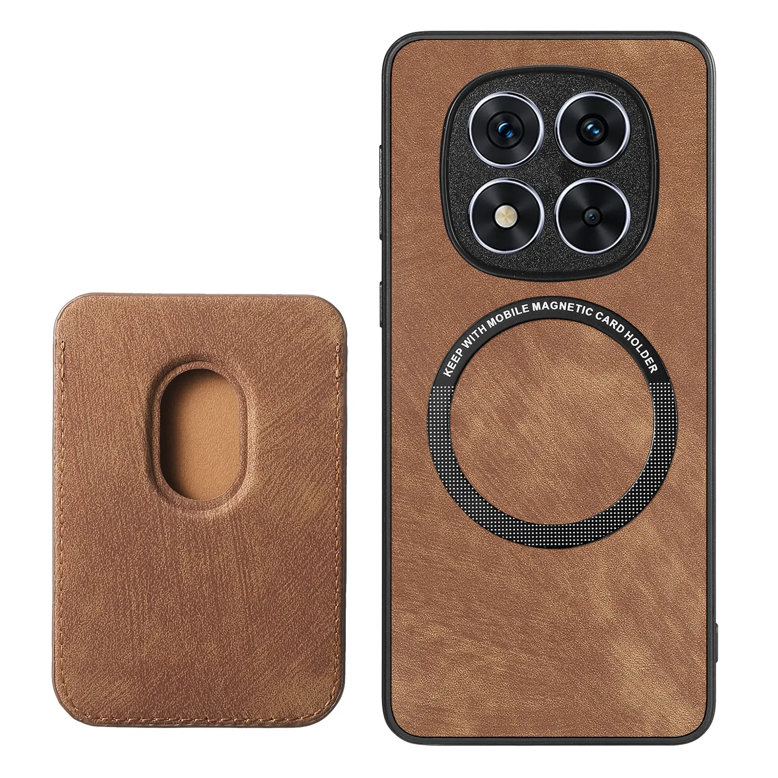2-in-1 Detachable Leather Wallet with Magnetic Case - Retro Style