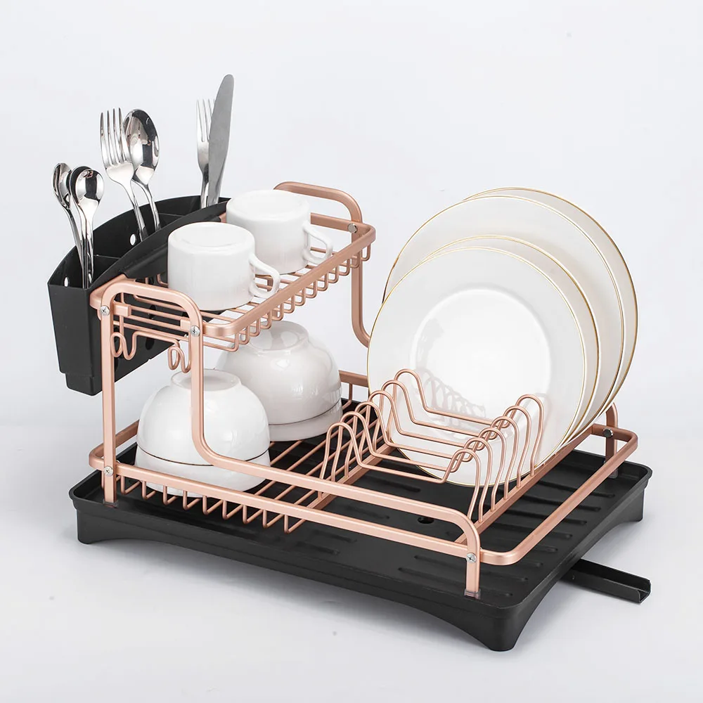 Aluminum Dish Rack Double layer (Silver) – BACOENG