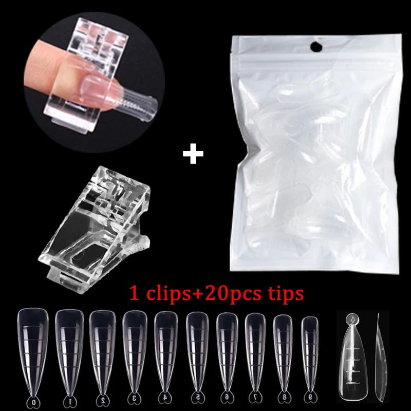 Complete Acrylic Nail Art Kit with Quick-Apply Tips and Manicure Tools