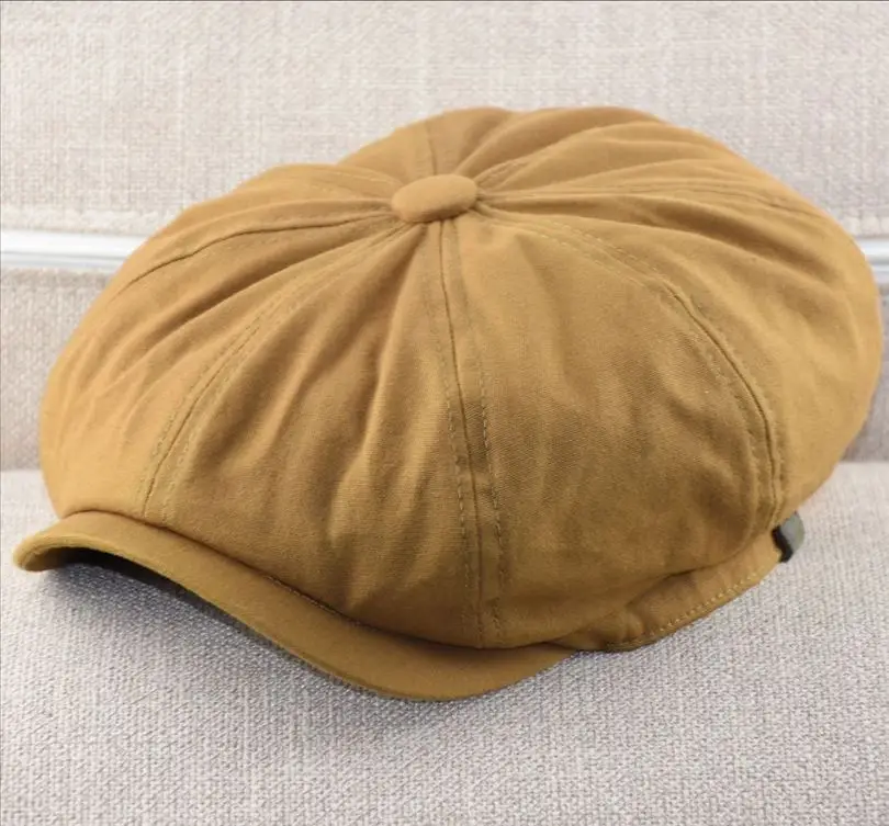 Big Head Plus Size Men's Newsboy Flat Cap 100% Cotton Gatsby Ivy Golf Cabbie Hat Oversize