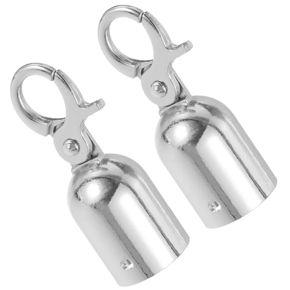 2 Pcs Rope End Stop Stops Cord Stopper Cotton Clamp Snap Ends Secure Spring Fixer Tool
