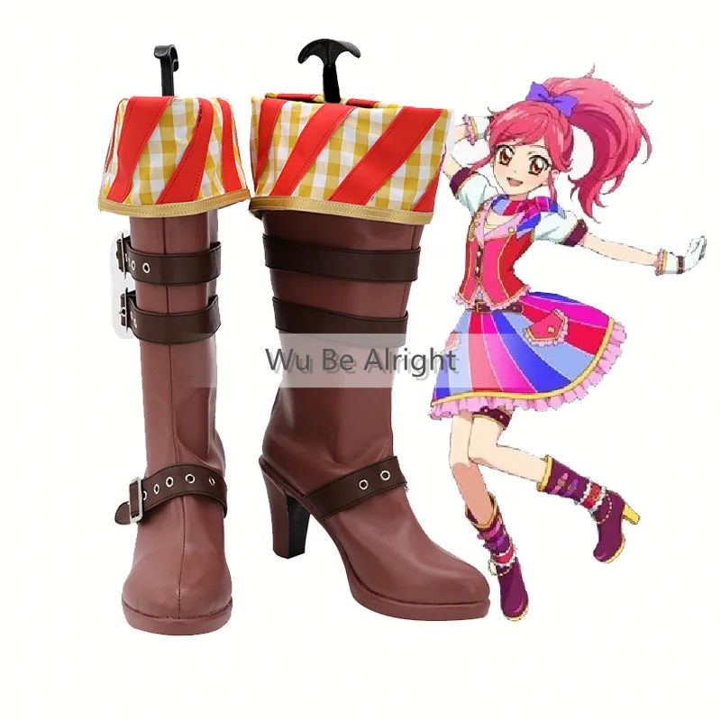 

Aikatsu! Otoshiro Seira Anime Cosplay Shoes High Boots Halloween Carnival Role Play Party Accessories Custom Made For Men Women
