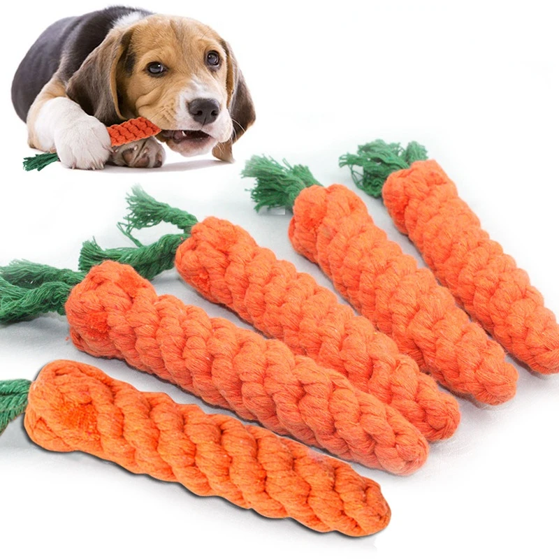 Cotton Pet Chew Toys Cotton Pet Supplies Dog Rope Carrot Cotton