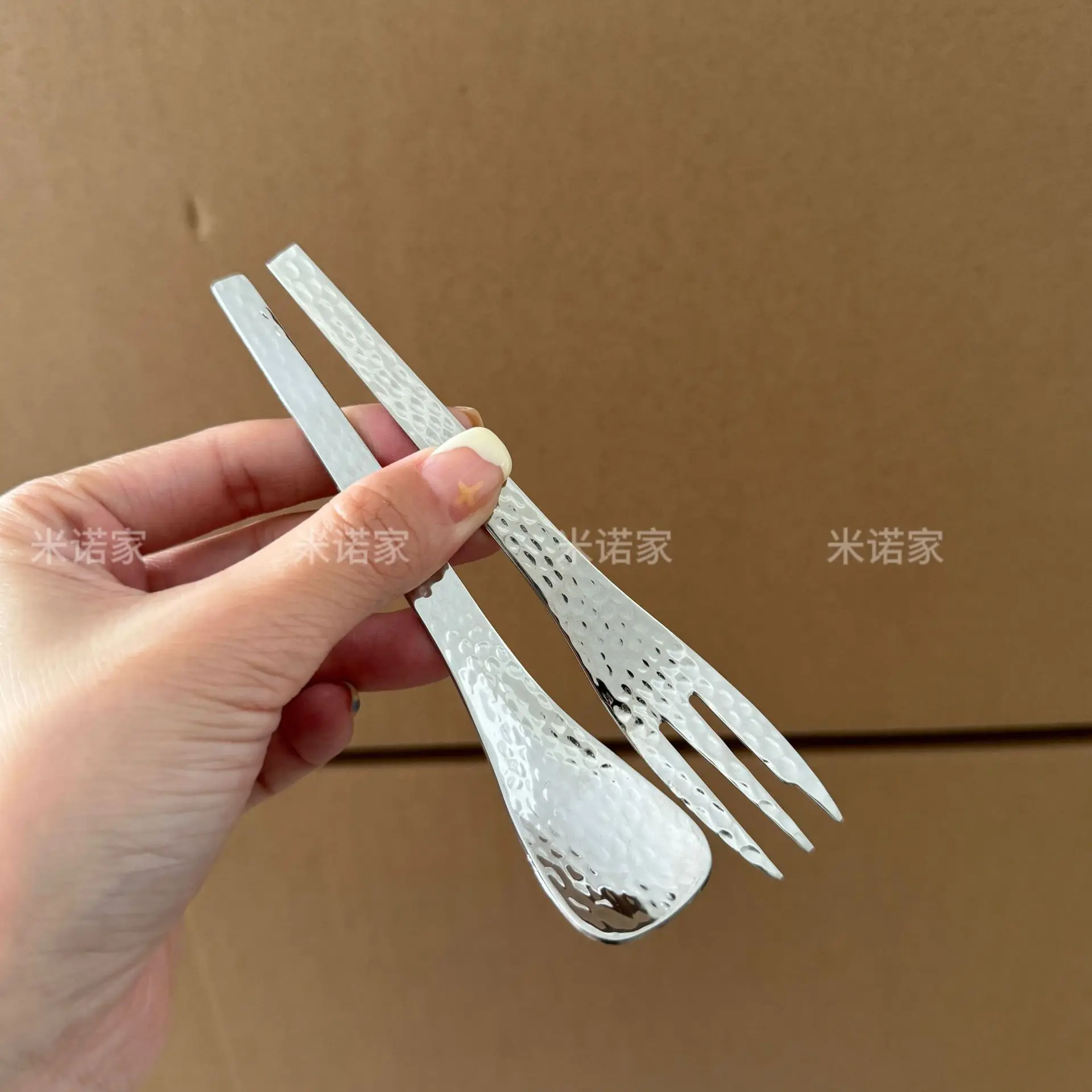 Restaurant Set 18-10 Steel Dessert Spoon, Coffee Spoon, Cake and Fruit Fork, Premium Integrated Snack Plate, Water Fruit Plate