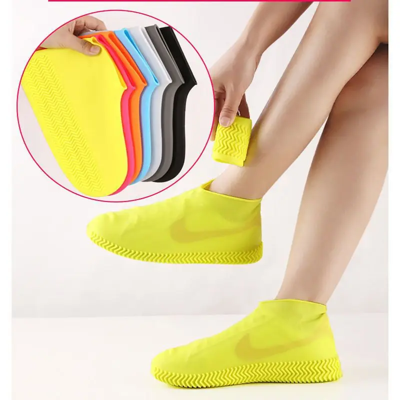 Reusable Waterproof Non-Slip Rain Boot Covers for Outdoor and Household Use
