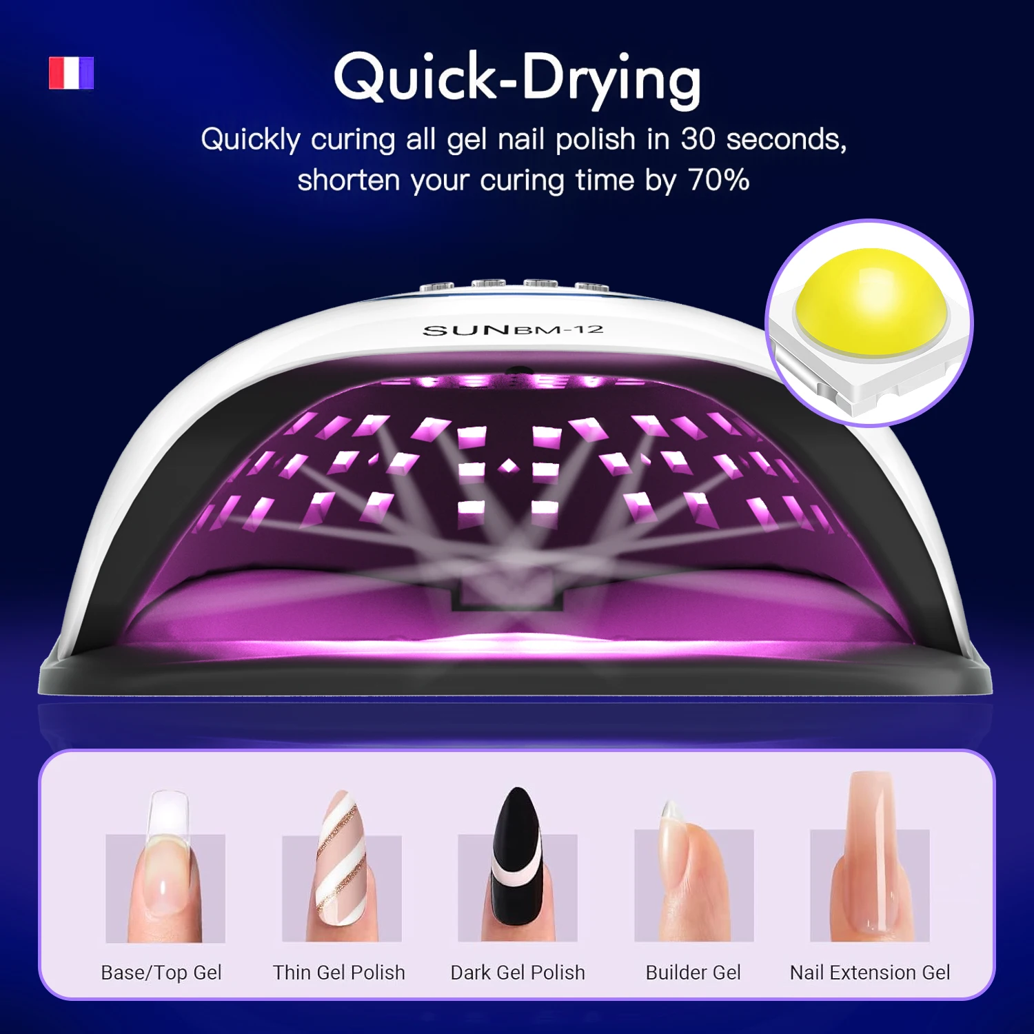 UV LED Lamp For Nail Manicure 72LEDS Professional Gel Polish Drying Lamps With Timer Auto Sensor Manicure Salon Tool 5