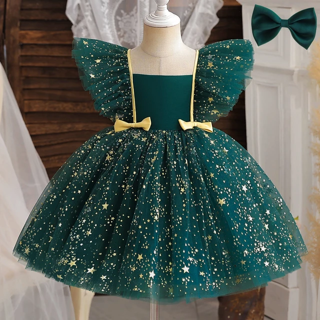 Robe de princesse avec nœud mignon pour bébé fille, robe d'anniversaire  pour bébé de 1 an, robe de fête pour enfant en bas âge, robe de baptême -  AliExpress