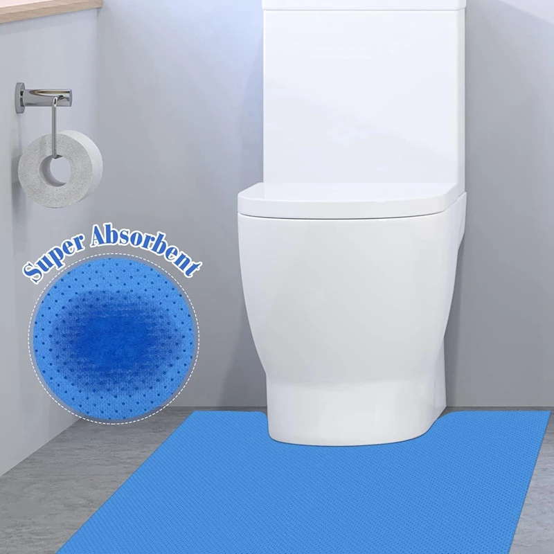 25 Pcs Disposable Toilet Commode Mat Deodorizing Toilet Mats Potty Training Floor Mat Non Slip U Shaped Contour 5