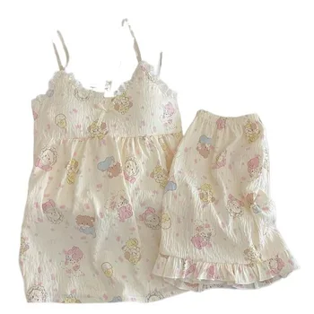 مجموعة مثير المرأة الصيف منامة أكمام ملابس خاصة السراويل مجموعات قصيرة الأكمام ملابس خاصة المرأة بيجامة النوم صالة النوم 6