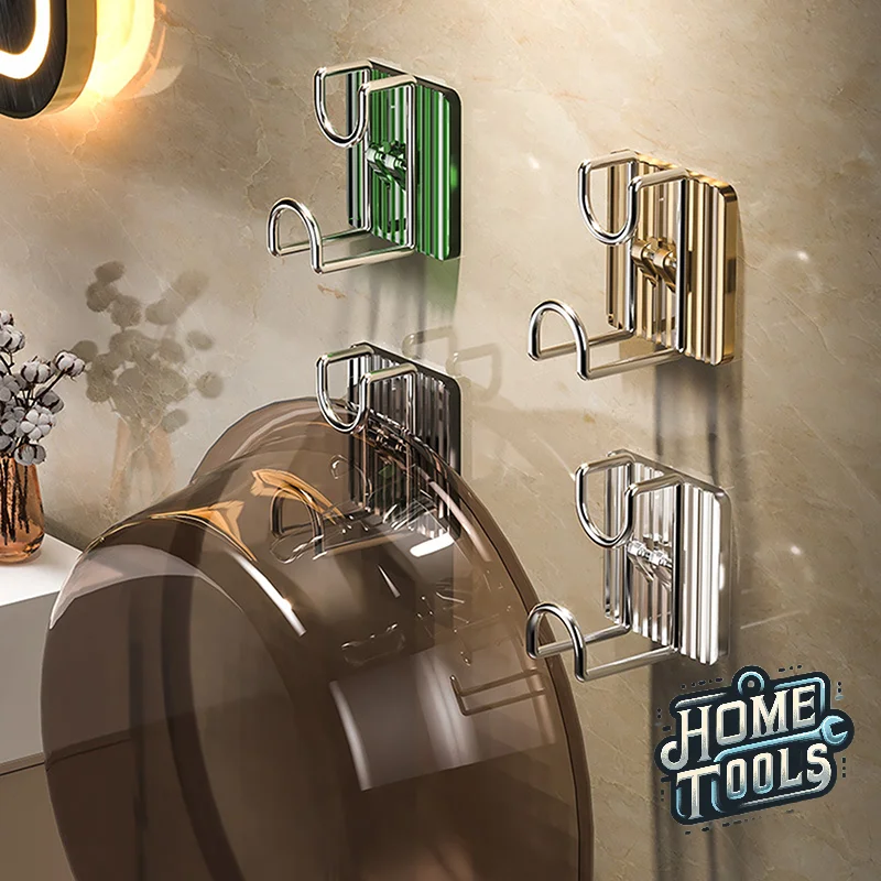 Self-adhesive Hooks Wall Mounted Washbasin Storage Hooks Holders Bathroom Basin Storage Rack Holder Save Space Stainless