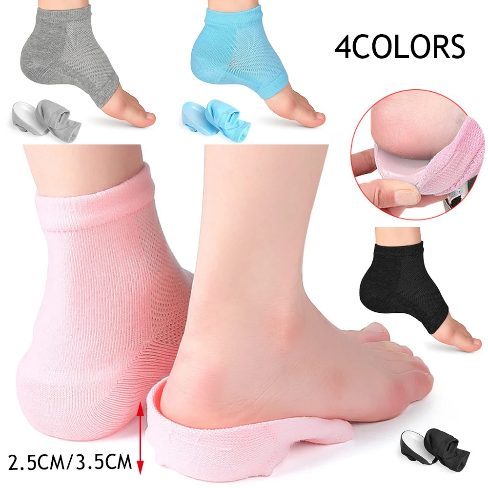 

Soft Increase Insoles Height Socks Heel Pads Half Height Invisible Sports Thickened Anti-slip 2.5/3.5cm Women Men