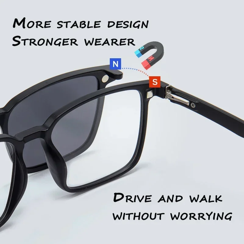 VICKY Gradient Men Flip Up Clip on Men Driving Polarized Oversized