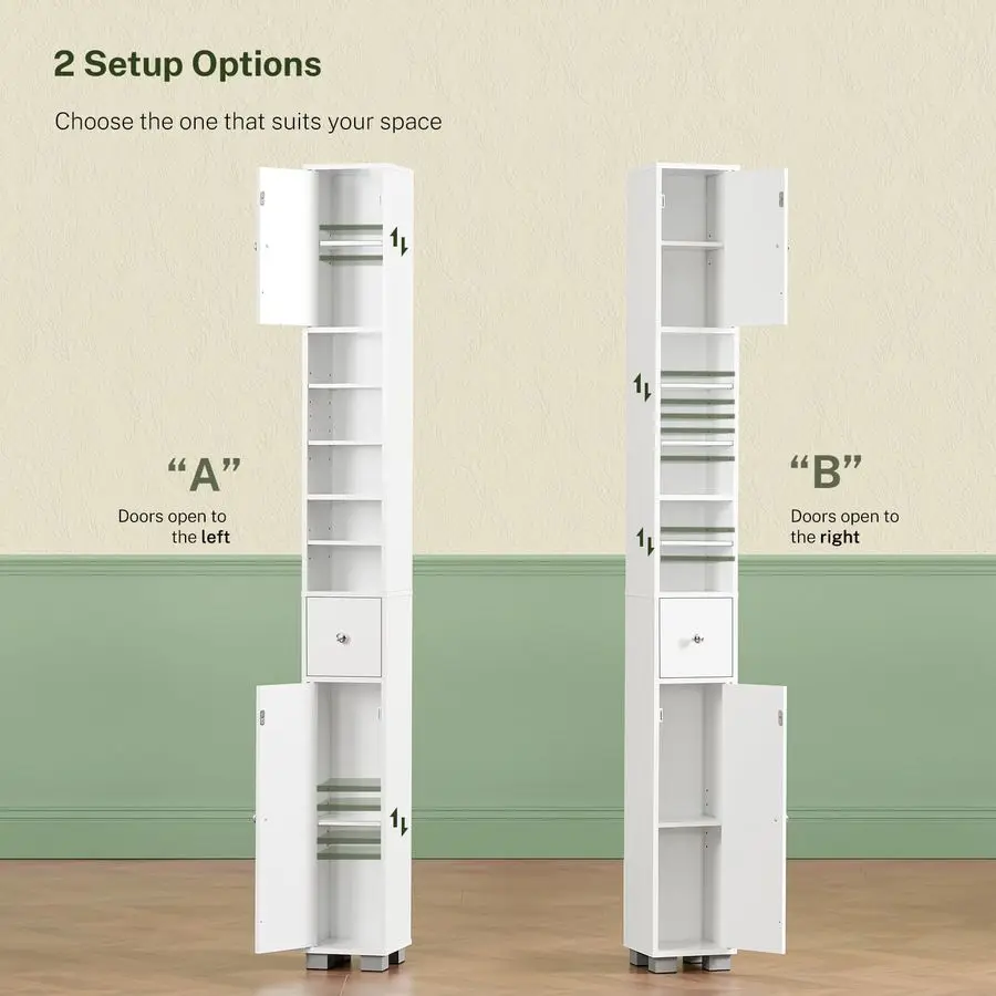 XMSJ Narrow Bathroom Cabinet image 5