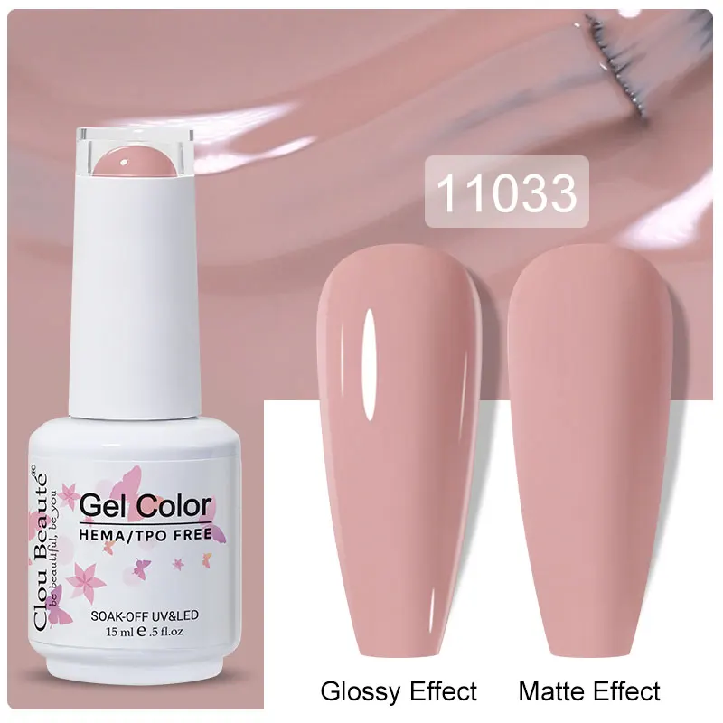 Clou Beaute 15ml Black Red Semi-Permanent Gel Nail Polish