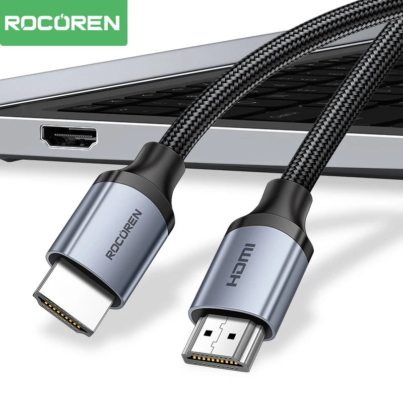 Rocoren 4K HDMI-Kabel, Stecker auf Stecker, HDMI 2.0-Kabel, High-Speed, 4K@60HZ, 2K@144HZ, 18 Gbit/s, für PS5/PS4, Xbox, Fire TV, kompatibel mit PC