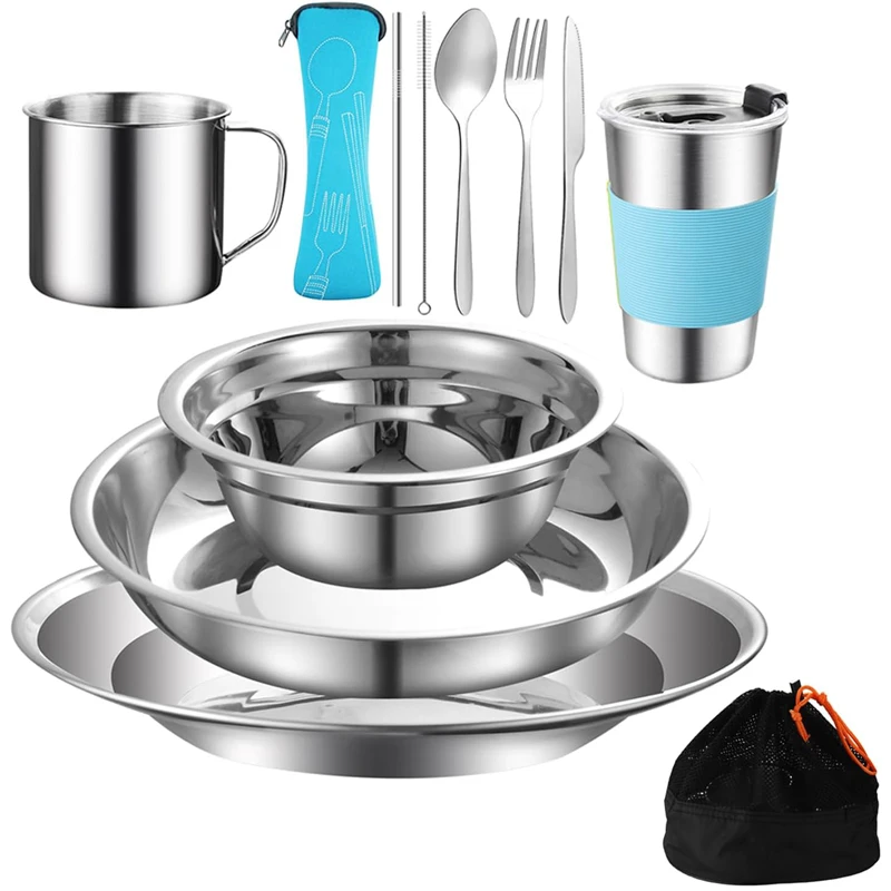 PRETYZOOM Camping Serving Handle Bowl Dish For Food Lightweight