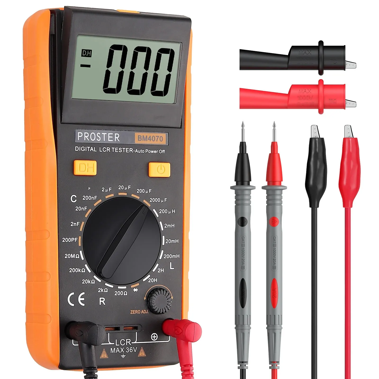Tester Multimetro Lcr Proster Misuratore Lcr Per Tester Misuratore Di Induttanza Di Resistenza Di Capacità Con Display Lcd Over Range
