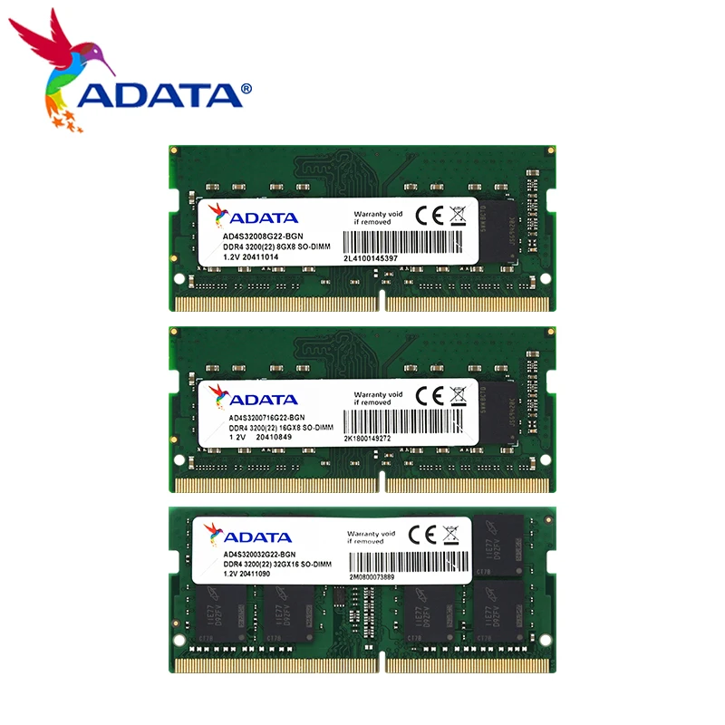 ADATA DDR4 RAM 2666MHz SO-DIMM Memory 16GB 8GB 3200MHz SO-DIMM