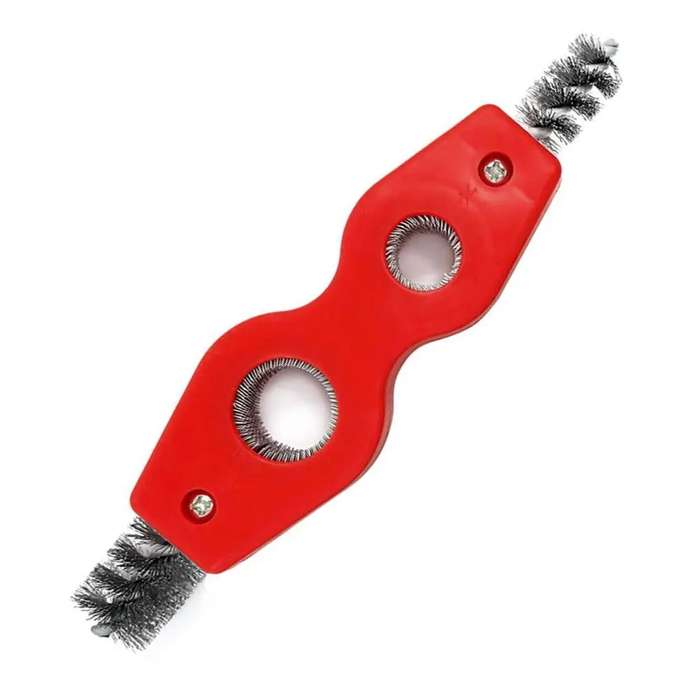 Spazzola Per Tubi In Rame A Doppia Testa 4 In 1 Lucidatura Per Tubi In Rame All'Interno Dell'Alesatore Esterno Detergente Per Tubi Strumento Di Smussa