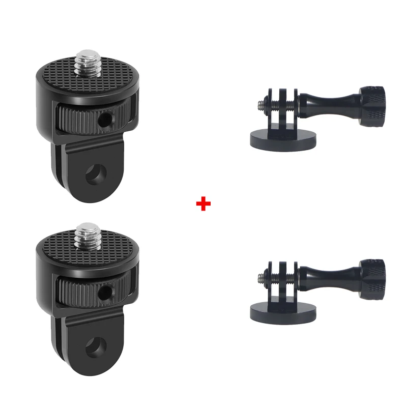Aluminum 1/4 Inch Screw Tripod Adapter with 360° Rotating Mount