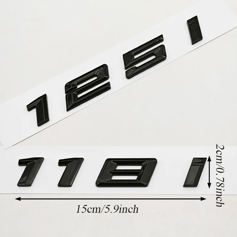 신형 3D ABS 자동차 레터 로고 118i 120i 125i 리어 트렁크 배지 엠블럼 스티커 BMW 1 시리즈 118i 120i 125i F40 테일 마킹