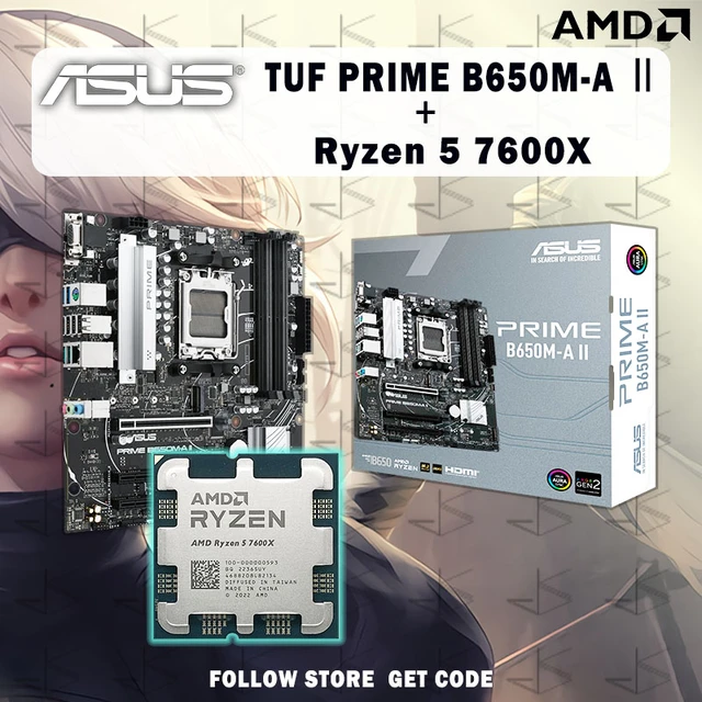 AMD Ryzen 5 7600X 4.7 GHz Six-Core AM5 Processor & ASUS PRIME