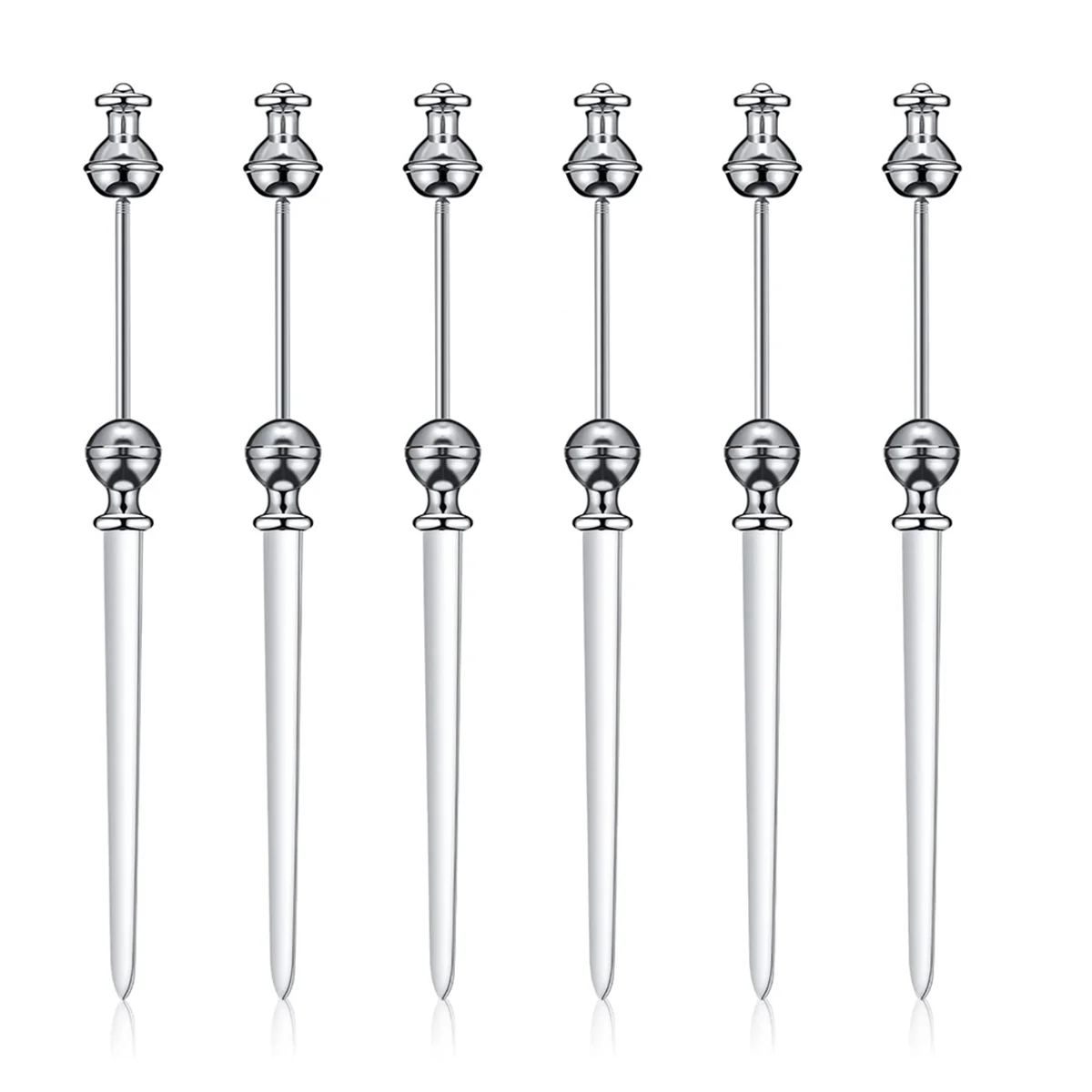 

6 Pcs Beadable Letter Opener Envelope Slitter Metal Envelope Opener Slitter Stainless Steel Paper Mail Opener
