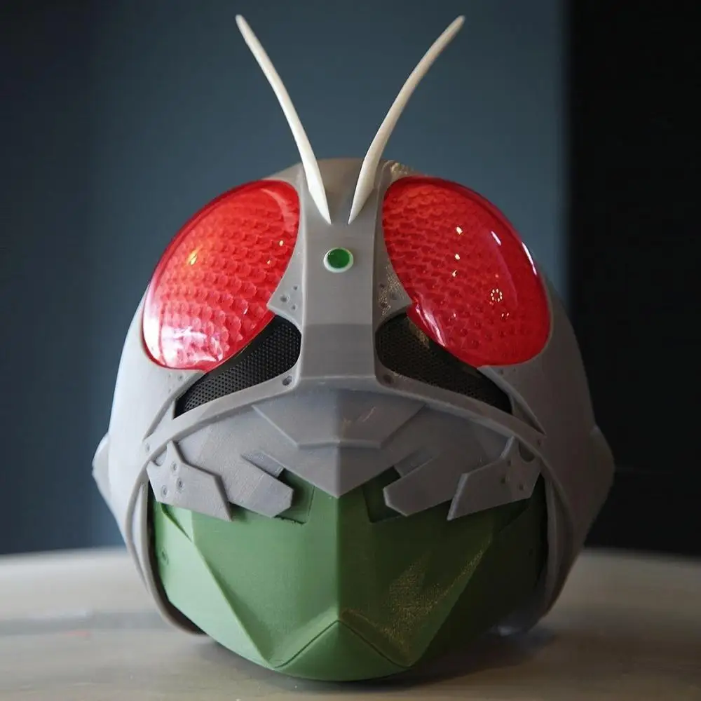 Kamen-Rider-casco-de-ojo-rojo-N-1-para-ni-o-accesorio-de-Cosplay-con ...