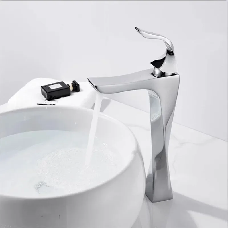 Description Picture 2 of itemModern Bathroom Sink Faucet Single Handle Deck Mounted Wash Basin Water Tap Hot Cold Mixer Tap Torneira Pia Bathroom Accessories