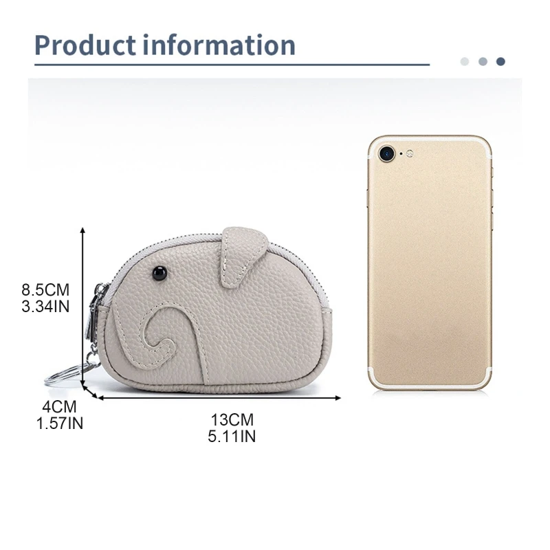 RFID Blocking Money Bag for Women Leather Casual Keychain Credit Card Holder Double Zipper Change Pocket Coin Purse
