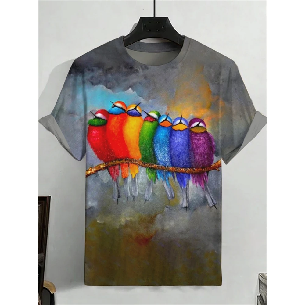 Men Casual Funny Animal Frog 3D Print Short Sleeve T Shirt