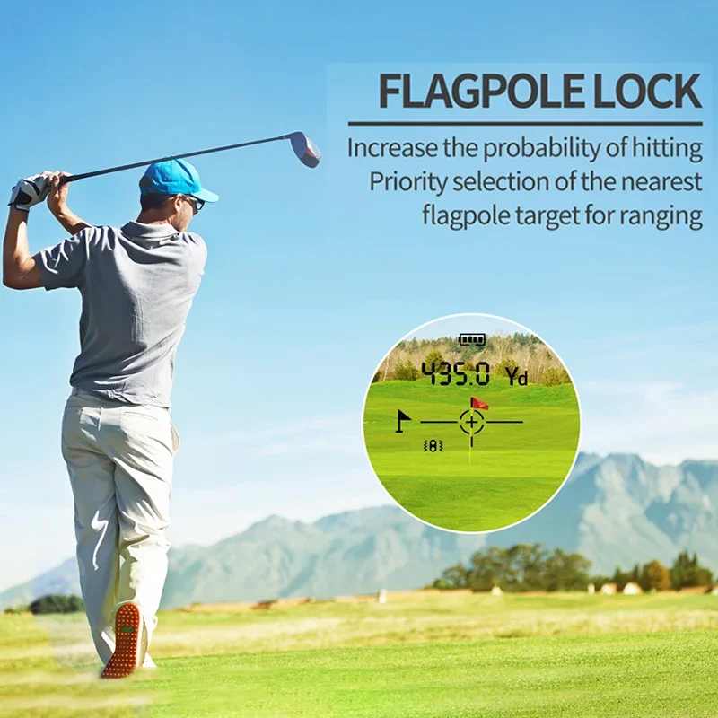 SNDWAY SW-M500/700/1000 Golf Laser Rangefinde Rechargeable Battery,Slope and Flag Pole Lock Vibration for Golfing,Hunting,Survey