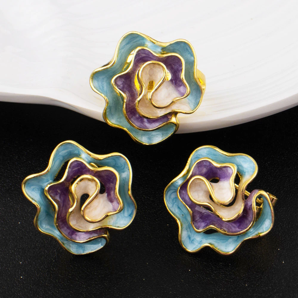 Radiant Rainbow Earrings: Gold-Plated Statement Jewelry