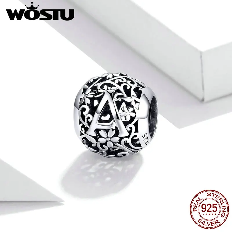 TIZU 925 Sterling Silber Letter Charms – Personalisierbare Anhänger Für Armbänder & Halsketten