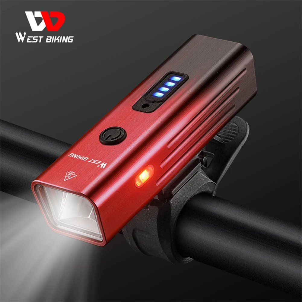 WestBikingSmartSensingBikeHeadLightAluminumAlloyBicycle
