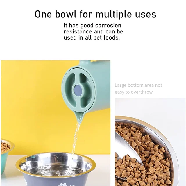 Cute Dog Bowls for Medium Large Dogs Feeding Bowls Water Bowls Stainless Steel Small Dog Food Bowl Elevated Raised Pet Feeders 4