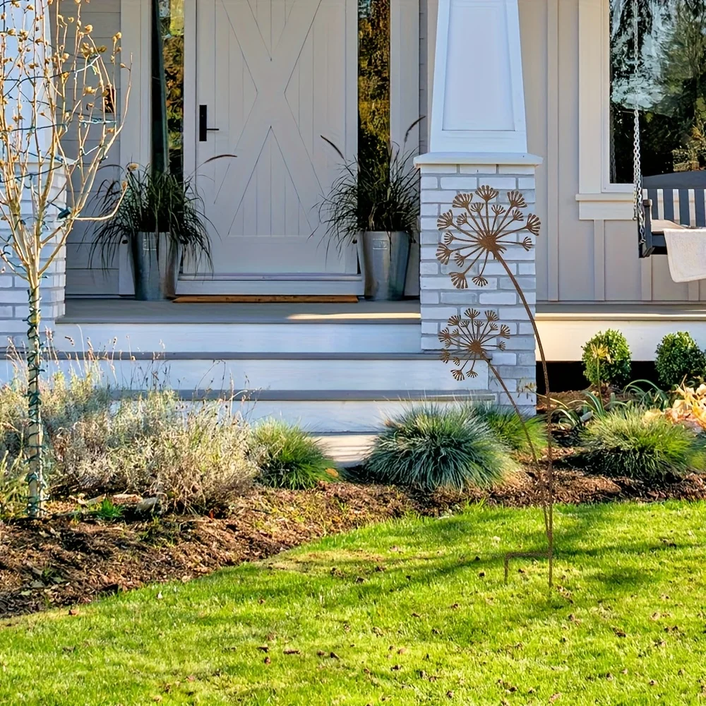 1pc Metal Decorative Garden Stakes Flower Patio Balcony Planter Garden Decor Home Yard Outdoor Decoration Garden Accessories 3