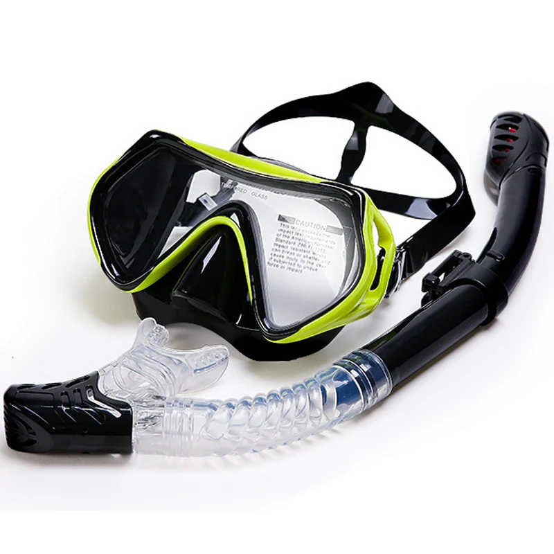 Snorkel Diving Mask Set with Anti-Fog Spray Goggles Glasses Swimming Easy Breath Tube