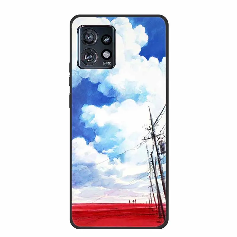 Motorola Edge Plus 2023 Shockproof Cat Design Soft TPU Silicone Phone Case
