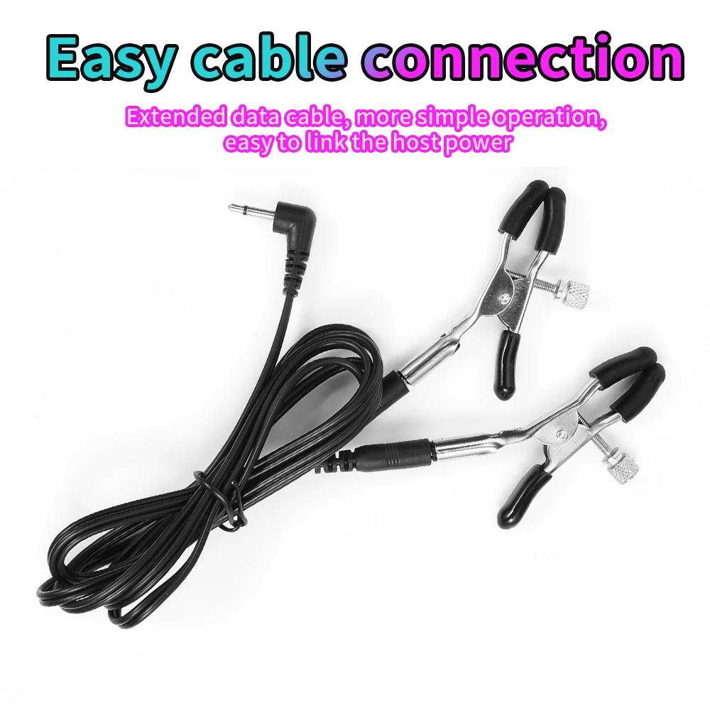 Electric Shocker Nipple Clamps Clitoris Labia Clip Orgasmic Stimulate Toys E-Stim Breast Massage Flirty Accessorie For Couples