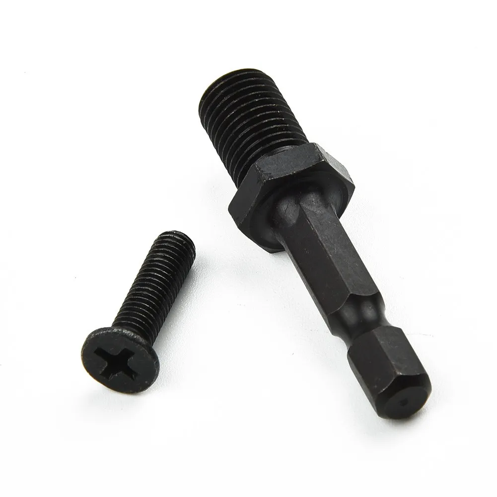 

1pc Drill Collet Chuck Adapter Wood Lathe Chuck Clamp Hex Shank To 3/8inch-24UNF Male Thread Screw For Drill Bit Accessories