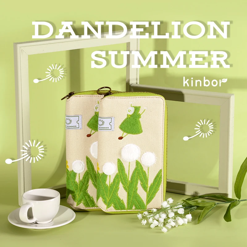 Kinbor Dandelion's Summer Weekly Zipper Plan Notebook One Page per Day High Value Self disciplined Notepad And Journals For Gift