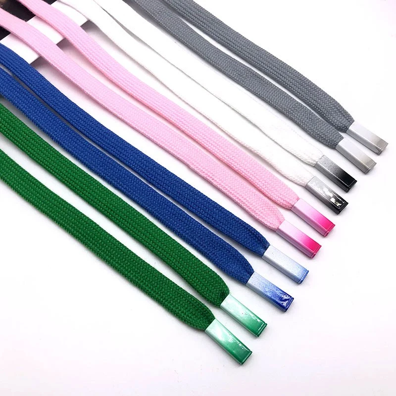 12mm Gradient Metal Buckle Flat Rope Casual Pants Strap Rope Hoodie Hat Accessories DIY Apparel Sewing Band Supplies