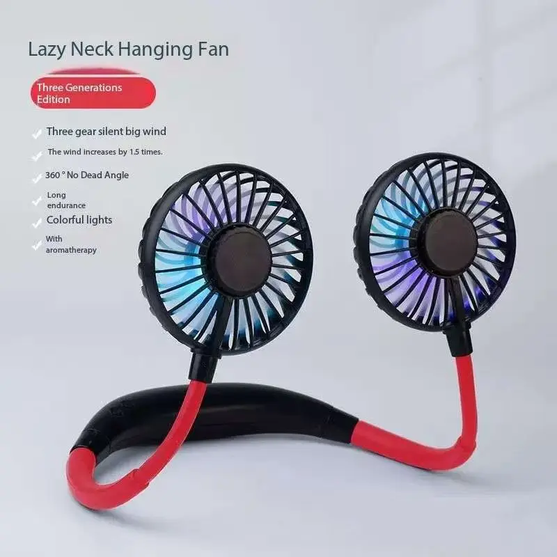 Ventilateur De Cou Sans Pales - Portable, Rechargeable, Léger, Pour Le Sport Et Les Voyages