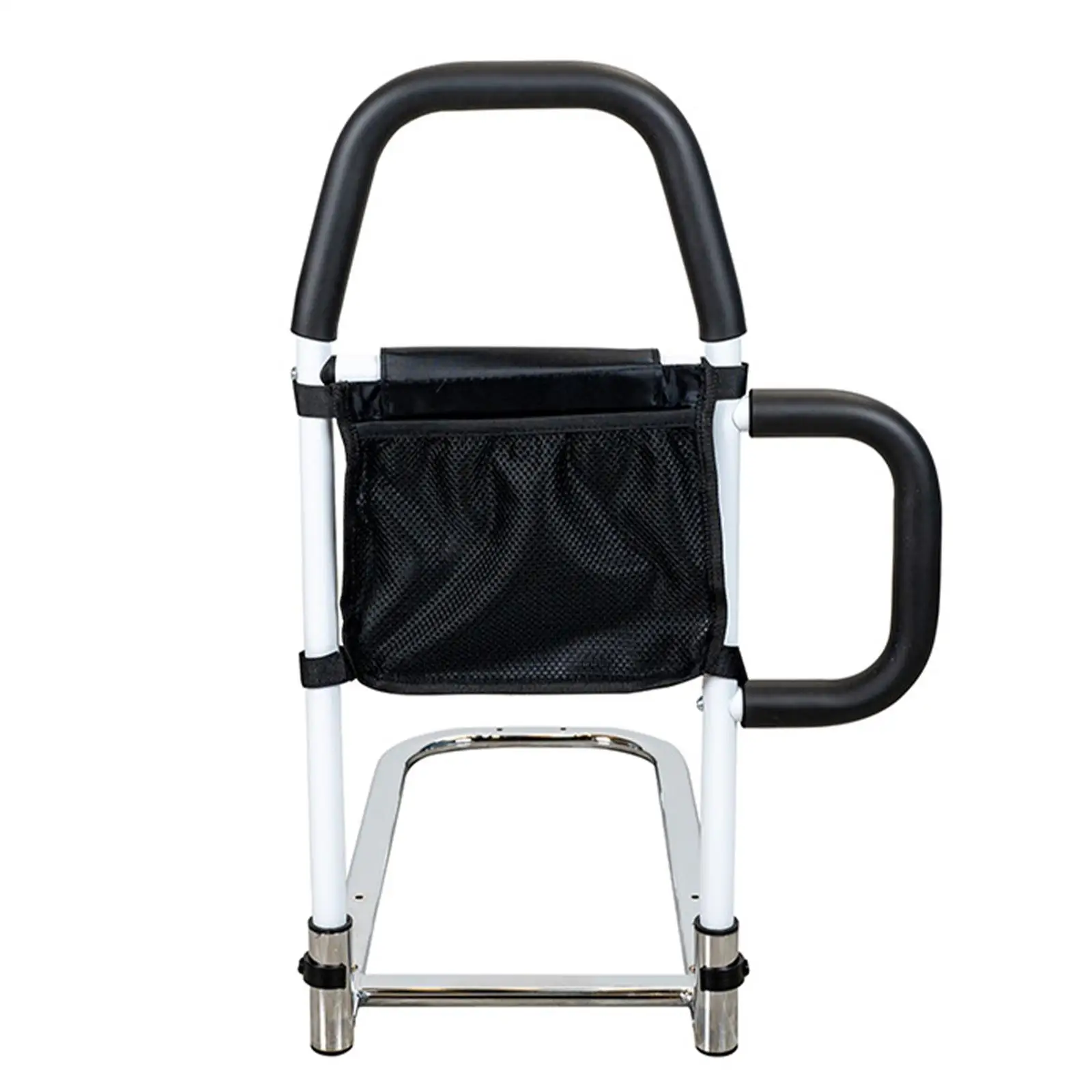 Elderly Adults Bed Rails with Dual Handles Easily Install Carbon Steel Material Sturdy 150kg Load Bearing with Storage Pocket 2