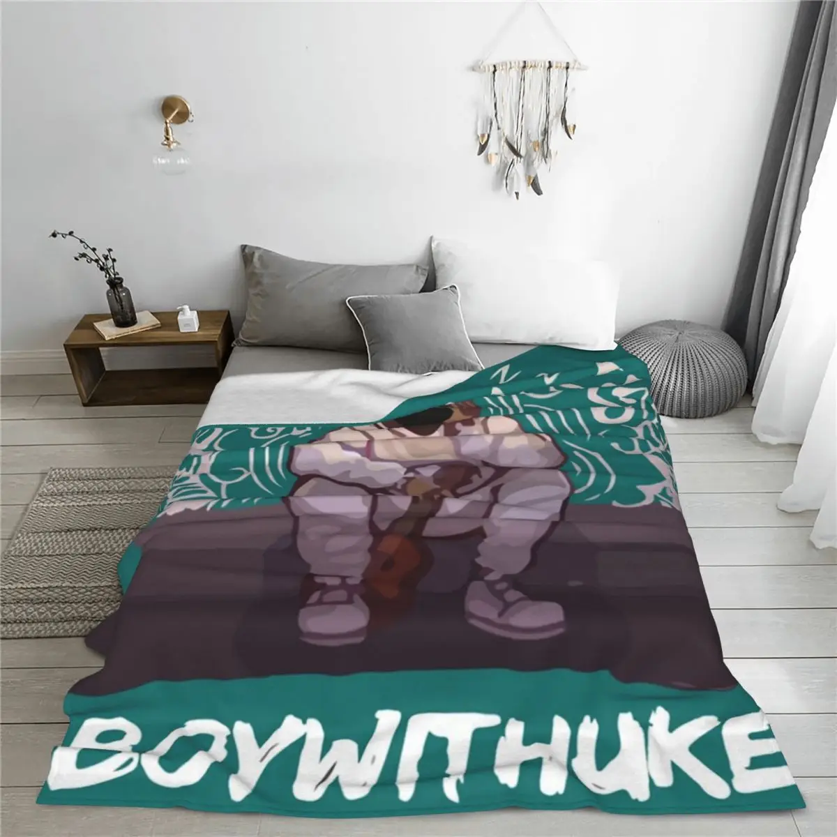 Throw Blanket BoyWithUke Song Micro Fleece Blanket Four Sizes Cartoon Comfortable For Camping AntiPilling Blanket 3